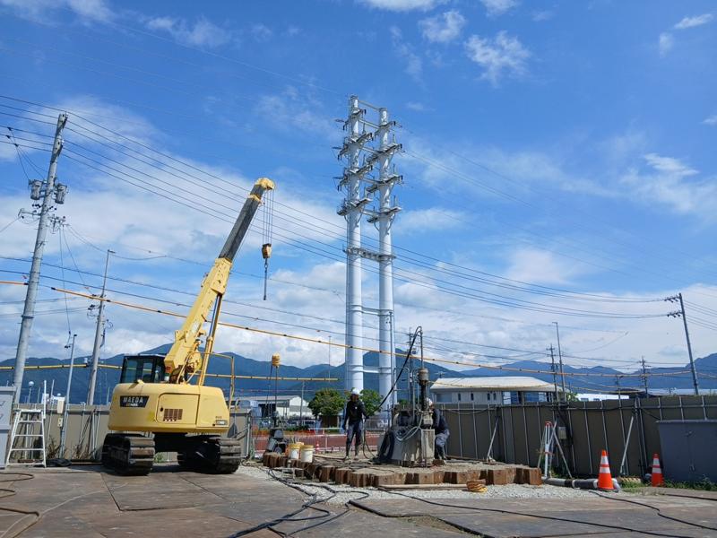 新光電気大豆島線新設のうち管路工事